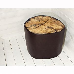 Leather Stump Table | Alex-Brooks | Organically Inspired Wood Furniture