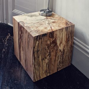 Spalted Beech Cube Table Cutty Alex Brooks Furniture