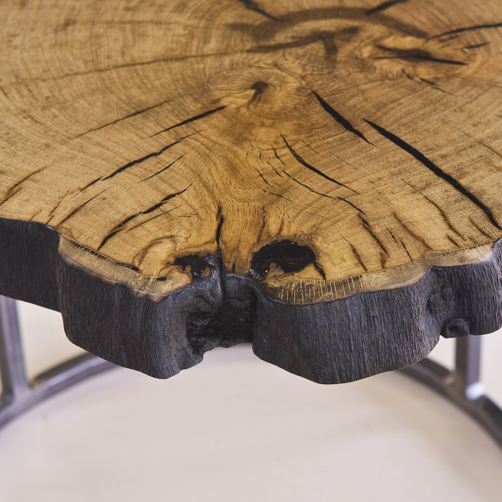 Stable Oak Charred wood table Alex Brooks
