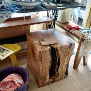 Spalted wood block table Alex Brooks Furniture