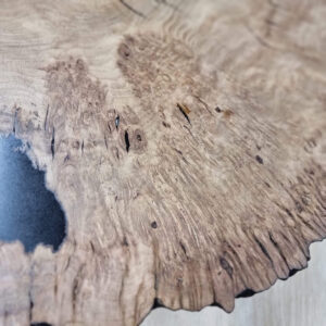 Brooks burr oak tree trunk slice table detail
